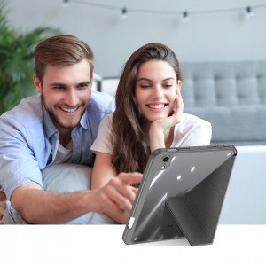 Калъф тип книга с функция стойка и Smart Sleep функция DUX DUCIS Magi с място за писалка - iPad mini 8.3" (6th gen 2021) сив - Img 4