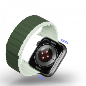 Магнитна каишка Dux Ducis LD - Apple Watch 41mm Series 9 / 41mm Series 8 / 41mm Series 7 / 40mm Series 6 / 40mm SE / 40mm Series 5 / 40mm Series 4 / 38mm Series 3 / 38mm Series 2 / 38mm (1st gen) зелен - Img 11