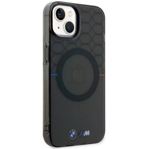 Оригинален гръб BMW Pattern MagSafe BMHMP14SHGPK - iPhone 14 сив - Img 4