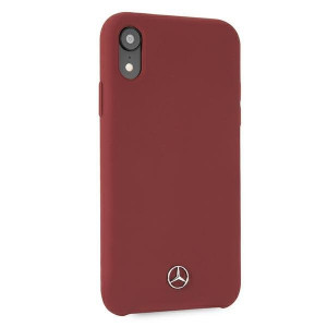 Оригинален твърд гръб MERCEDES Silicone MEHCI61SILRE - iPhone XR червен - Img 5