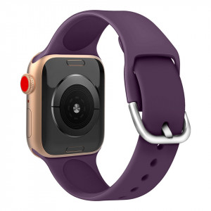 Силиконова каишка APS - Apple Watch 41mm Series 9 / 41mm Series 8 / 41mm Series 7 / 40mm Series 6 / 40mm SE / 40mm Series 5 / 40mm Series 4 / 38mm Series 3 / 38mm Series 2 червен - Img 5