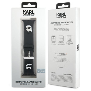 Силиконова каишка Karl lagerfeld 3D Rubber Karl & Choupette Heads strap - Apple Watch Ultra 49mm / Ultra 2 49mm / 45mm Series 9 / 45mm Series 8 / 45mm Series 7 / 44mm SЕ (2nd gen) / 44mm SE / 44mm Series 6 / 44mm Series 5 / 44mm Series 4 / 42mm Series 3 / - Img 4