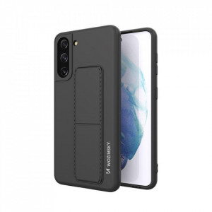 Силиконов гръб със стойка WOZINSKY Kickstand - Samsung Galaxy S21+ 5G черен - Img 1