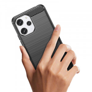 Силиконов гръб Carbon - Xiaomi Redmi 12 / Note 12R / Poco M6 Pro черен - Img 6