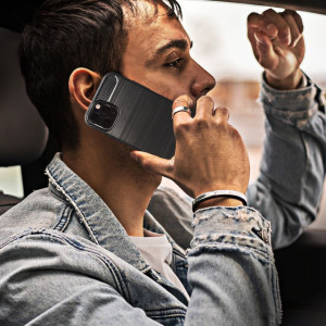 Силиконов гръб FORCELL Carbon - iPhone 13 mini черен - Img 3