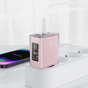 Зарядно за стена ACEFAST GaN 65W USB Type A / 2x USB Type C (A45) лилаво - Img 9