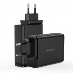 Зарядно за стена CHOETECH GaN 140W 2x USB Type A / 2x USB Type C (PD6005) черно - Img 1
