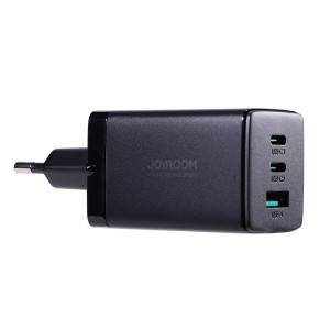 Зарядно за стена JOYROOM GaN 65W USB Type A / 2x USB Type C черен + кабел USB Type C към USB Type C 100W 1.2m (TCG01) черно - Img 7