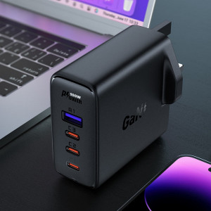 Зарядно за стена (UK стандарт) ACEFAST GaN 100W USB Type A / 3x USB Type C PD черно - Img 3