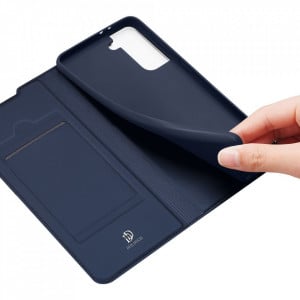 Калъф тип книга DUX DUCIS Skin Pro - Samsung Galaxy S21 Ultra 5G син - Img 6