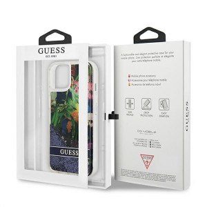 Оригинален гръб GUESS Flower Liquid Glitter GUHCP13SLFLSB - iPhone 13 mini син - Img 8