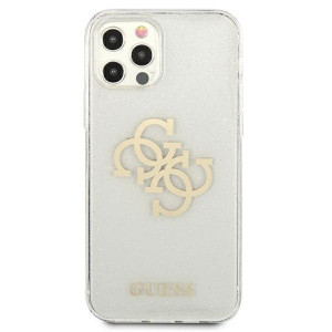 Оригинален гръб GUESS Glitter 4G Big Logo GUHCP12LPCUGL4GTR - iPhone 12 Pro Max прозрачен - Img 3