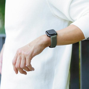 Плетена каишка UNIQ Aspen - Apple Watch 40mm SE / 40mm Series 6 / 40mm Series 5 / 40mm Series 4 / 38mm Series 3 / 38mm Series 2 / 38mm (1st gen) зелен - Img 9