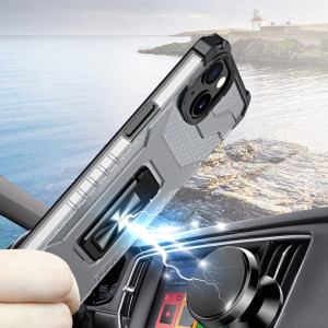 Подсилен гръб със стойка Crystal Ring - iPhone 13 mini черен - Img 5