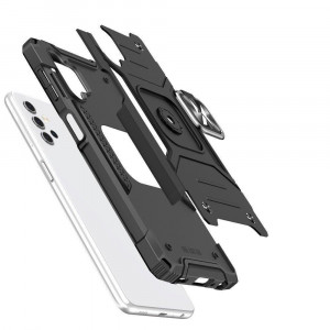 Подсилен гръб WOZINSKY Ring Armor с магнитна стойка - Samsung Galaxy A13 5G черен - Img 3