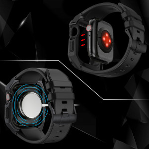 Подсилен стоманен корпус с каишка KINGXBAR CYF140 2in1 - Apple Watch 44mm SE / 44mm Series 6 / 44mm Series 5 / 44mm Series 4 сребрист - Img 8