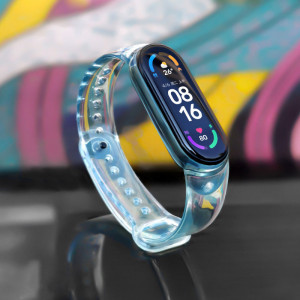 Силиконова каишка Silicone - Xiaomi Mi Band 5 / Band 6 син - Img 2