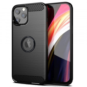 Силиконов гръб FORCELL Carbon - iPhone 13 mini черен - Img 1