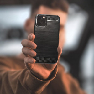 Силиконов гръб FORCELL Carbon - Samsung Galaxy A31 черен - Img 10