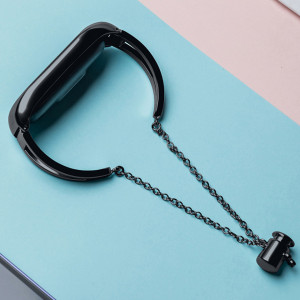 Стоманена каишка Steel - Xiaomi Mi Band 3 / Band 4 / Band 5 / Band 6 черен - Img 5