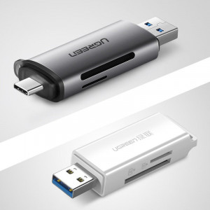 Четец за карти памет UGREEN SD / micro SD към USB 3.0 / USB Type C 3.0 (50706) сив - Img 6