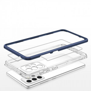 Гръб Clear 3в1 с гел рамка - Samsung Galaxy A04s / A13 5G син - Img 5
