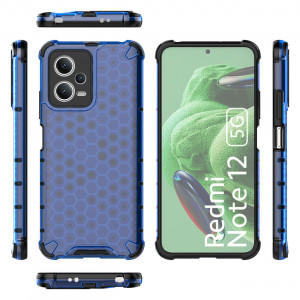 Гръб Honeycomb Armor със силиконов бъмпер - Xiaomi Poco X5 / Redmi Note 12 син - Img 2