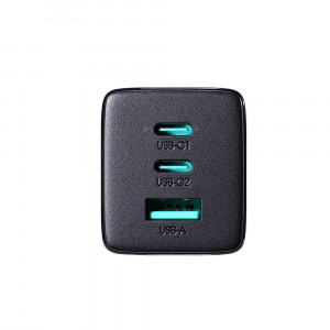 Зарядно за стена JOYROOM GaN 65W USB Type A / 2x USB Type C черен + кабел USB Type C към USB Type C 100W 1.2m (TCG01) черно - Img 8