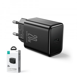 Зарядно за стена JOYROOM JR-TCF06 20W USB Type C Power Delivery + кабел USB Type C към Lightning черно - Img 14