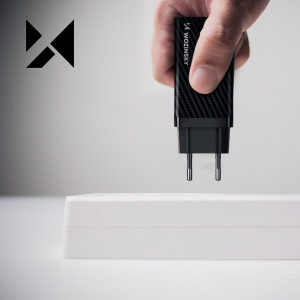 Зарядно за стена WOZINSKY GaN 65W USB Type A / USB Type C PD QC3.0 (WWCG01) черно - Img 7