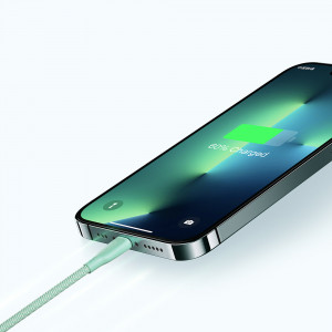 Кабел за зареждане и данни с оплетка JOYROOM Multi-Color SA34-CC3 USB Type C към USB Type C 60W с бързо зареждане 1m розов - Img 7
