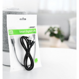 Кабел за зареждане и данни UGREEN USB Type A към USB Type C 3A 2m (60118) черен - Img 2