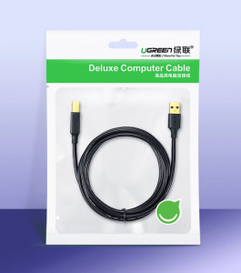 Кабел за принтер UGREEN USB Type B към USB Type A 480Mb/s 1.5 m черен (US135 10350) - Img 5