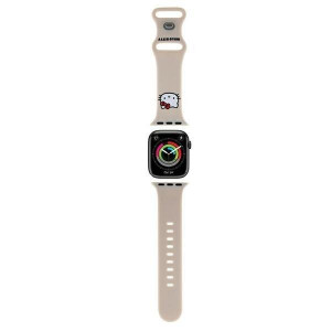 Каишка HELLO KITTY Silicone Kitty Head strap - Apple Watch 41mm Series 9 / 41mm Series 8 / 41mm Series 7 / 40mm Series 6 / 40mm SE / 40mm Series 5 / 40mm Series 4 / 38mm Series 3 / 38mm Series 2 / 38mm (1st gen) бежов - Img 1