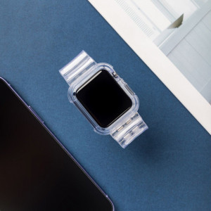 Калъф за корпус с каишка Light Strap - Apple Watch 44mm SE / 44mm Series 6 / 44mm Series 5 / 44mm Series 4 черен - Img 8