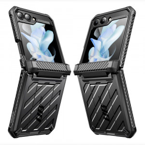 Калъф със защита на сгъвката и клипс SUPCASE Unicorn Beetle Pro - Samsung Galaxy Z Flip5 черен - Img 2
