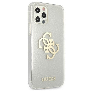 Оригинален гръб GUESS Glitter 4G Big Logo GUHCP12LPCUGL4GTR - iPhone 12 Pro Max прозрачен - Img 4