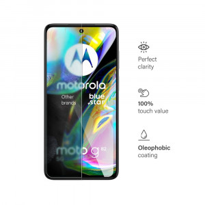 Плосък закален стъклен протектор BLUE STAR - Moto g82 - Img 7