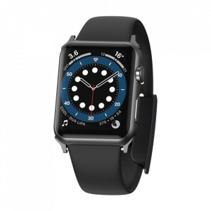 Силиконова каишка Baseus Slip-Thru - Apple Watch 40mm SE / 40mm Series 6 / 40mm Series 5 / 40mm Series 4 / 38mm Series 3 (LBWSE-01) черен - Img 1