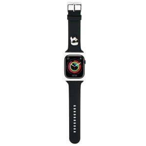 Силиконова каишка Karl lagerfeld 3D Rubber Karl Head strap - Apple Watch Ultra 49mm / Ultra 2 49mm / 45mm Series 9 / 45mm Series 8 / 45mm Series 7 / 44mm SЕ (2nd gen) / 44mm SE / 44mm Series 6 / 44mm Series 5 / 44mm Series 4 / 42mm Series 3 / 42mm Series - Img 1
