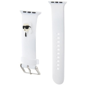 Силиконова каишка Karl lagerfeld 3D Rubber Karl Head strap - Apple Watch Ultra 49mm / Ultra 2 49mm / 45mm Series 9 / 45mm Series 8 / 45mm Series 7 / 44mm SЕ (2nd gen) / 44mm SE / 44mm Series 6 / 44mm Series 5 / 44mm Series 4 / 42mm Series 3 / 42mm Series - Img 3