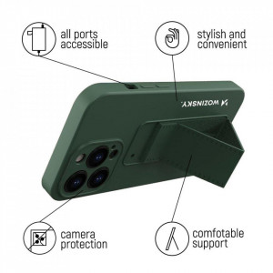 Силиконов гръб със стойка WOZINSKY Kickstand - Samsung Galaxy A04s / A13 5G червен - Img 2