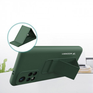 Силиконов гръб със стойка WOZINSKY Kickstand - Xiaomi Redmi 10 / 10 2022 / Note 11 4G червен - Img 5