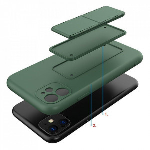 Силиконов гръб със стойка WOZINSKY Kickstand - Xiaomi Redmi 10X 4G / Redmi Note 9 светлосин - Img 3