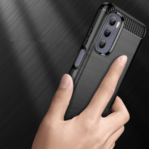 Силиконов гръб Carbon - Moto g stylus 2022 черен - Img 3