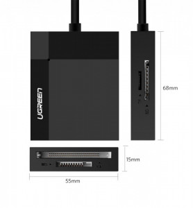 Четец за карти памет UGREEN SD / micro SD / CF / MS към USB 3.0 (CR125 30333) черен - Img 2