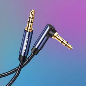 90° аудио кабел UGREEN жак 3.5mm 0.5m син (AV112) - Img 19
