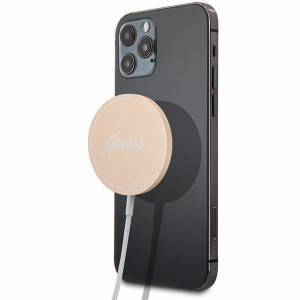Безжично MagSafe зарядно GUESS GUCBMSLRD 15W златисто - Img 1