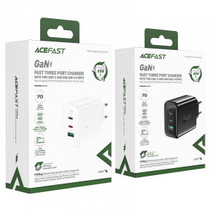 Зарядно за стена ACEFAST GaN 65W USB Type A / 2x USB Type C PPS PD QC4.0+ (A41) черно - Img 5