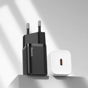 Зарядно за стена BASEUS Super Si 1C 25W USB Type C PD QC (CCSP020102) бяло - Img 13